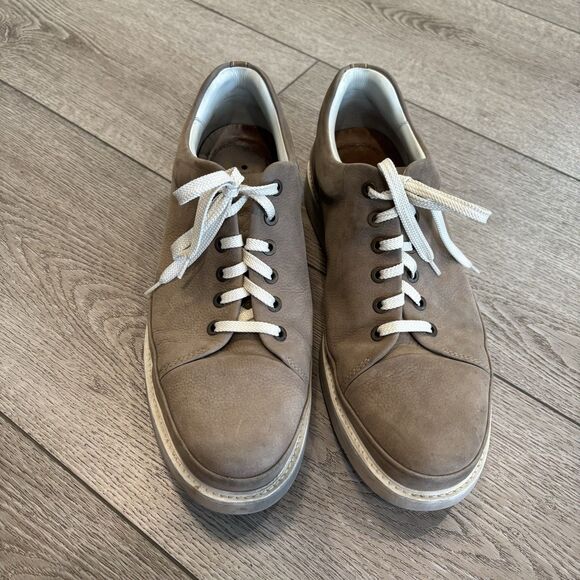 Samuel Hubbard Fast Taupe Nubuck Leather Men's Oxford Shoes M1300-029 Size 10.5 - Picture 2 of 8